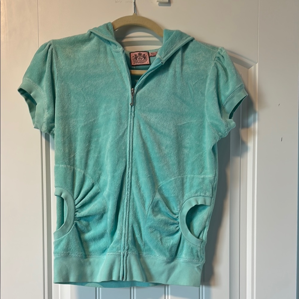 Juicy Couture Turquoise Terry Cloth Jacket